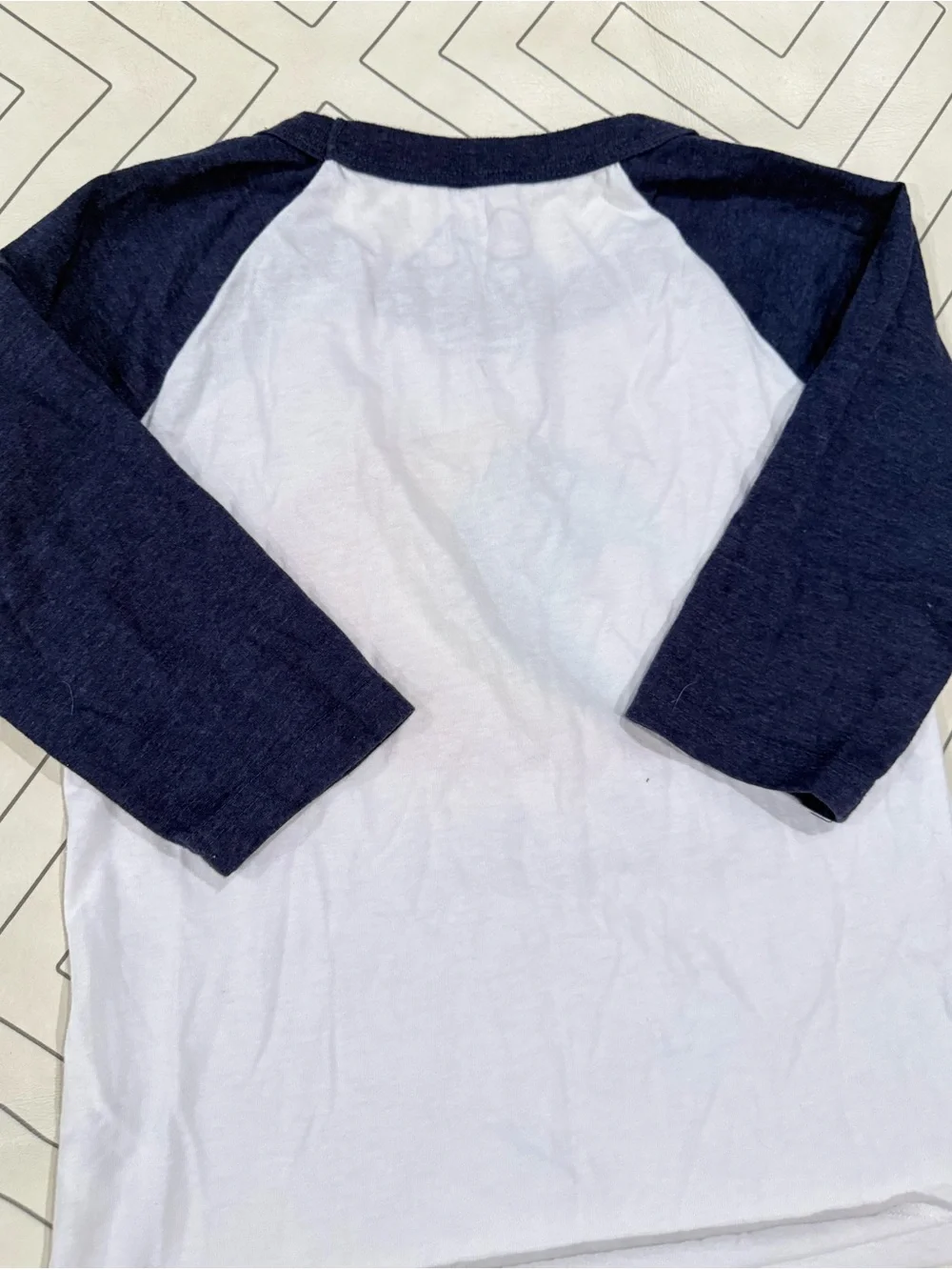 Chaser Chillin Raglan Tee in Navy & White with Rainbow Wave